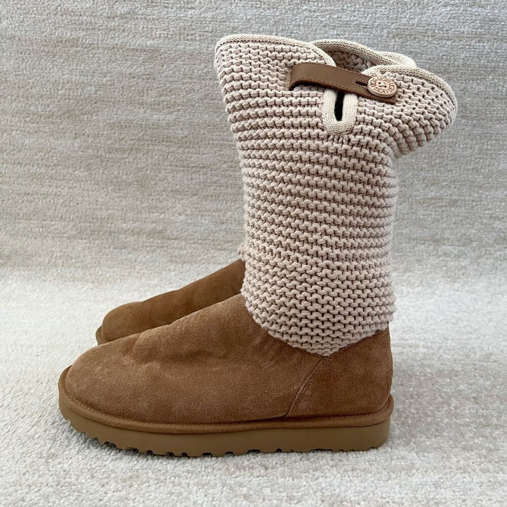 Ugg Shaina Knit Sweater Foldover Boots 11